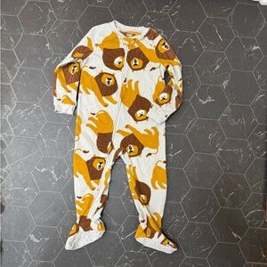 Carter's Brown and Yellow Lion Print Footie